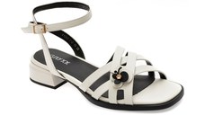 Sandale GRYXX albe, 1268G12, din piele naturala