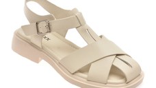 Sandale GRYXX albe, 18297, din piele naturala