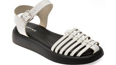 Sandale GRYXX albe, 366202, din piele naturala