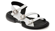 Sandale GRYXX albe, 734110, din piele naturala