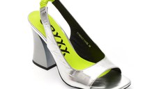 Sandale GRYXX argintii, 3166, din piele naturala