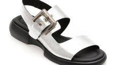 Sandale GRYXX argintii, 734102, din piele naturala