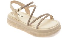 Sandale GRYXX bej, F503, din piele ecologica