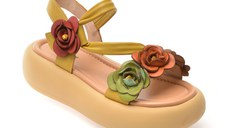 Sandale GRYXX galbene, 51656, din piele naturala