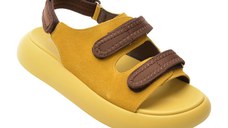 Sandale GRYXX galbene, 5L120, din piele intoarsa