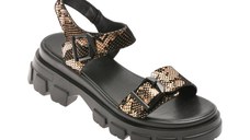 Sandale GRYXX negre, 201501, din piele intoarsa