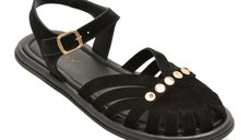 Sandale GRYXX negre, 203M903, din piele intoarsa