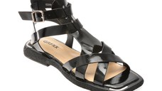 Sandale GRYXX negre, 2898, din piele naturala lacuita