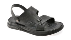 Sandale GRYXX negre, 53C51, din piele naturala