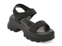 Sandale GRYXX negre, 57117, din material textil - 1