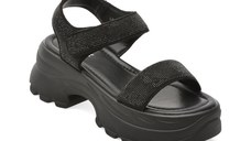 Sandale GRYXX negre, 57117, din material textil