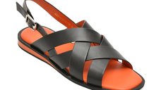 Sandale GRYXX negre, 5H282, din piele naturala