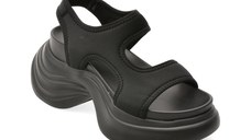 Sandale GRYXX negre, 6007, din material textil
