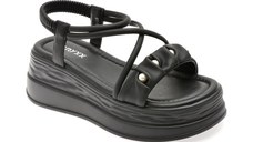 Sandale GRYXX negre, 611, din piele ecologica