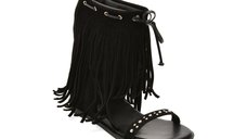 Sandale GRYXX negre, DMS5056, din material textil