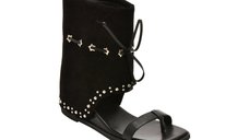 Sandale GRYXX negre, DMS5061, din piele ecologica