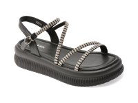 Sandale GRYXX negre, F503, din piele ecologica - 1