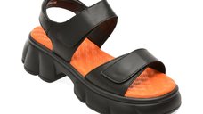 Sandale negre GRYXX 66387 din piele naturala pentru femei