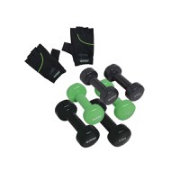 Vinyl Hantel-Set + Fitness Gloves - 1