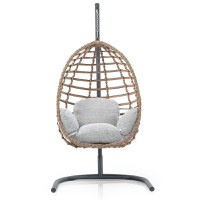 Balansoar scaun suspendat  rattan exterior interior 205x110x95 cm - 1