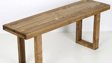 Banca gradina din lemn nuc-natur,  100 cm