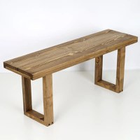 Banca gradina din lemn nuc-natur,  100 cm - 1