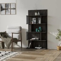 Biblioteca Alecia culoare antracit,160 cm - 1