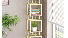 Biblioteca Art din metal culoare auriu 150 cm
