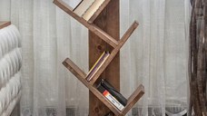 Biblioteca Cady culoare nuc 90 cm