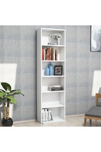 Biblioteca/etajera carti, Wink Homs, alb, 170 x 50 x 19.6 cm, PAL - 1