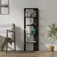 Biblioteca Evon  culoare antracit 160 cm - 1