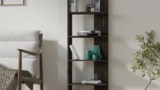 Biblioteca Evon  culoare antracit 160 cm