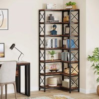 Biblioteca pentru colt din metal si pal melaminat 200x60x60x24 cm - 1
