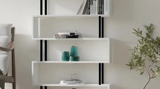Biblioteca Victor  culoare alb 163 cm