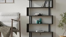 Biblioteca Victor, culoare antracit 163 cm