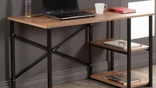 Birou cu rafturi metal Colbin Homs, 120x70x60 cm