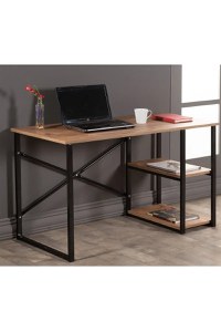 Birou cu rafturi metal Colbin Homs, 120x70x60 cm - 1