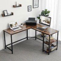 Birou de colt Oscar, culoare nuc si negru, 138x138x76 cm - 1