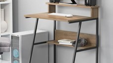 Birou/masa PC, Hodor Homs, nuc/negru,86x70x50 cm