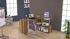 Birou Oscar nuc, 130x50 x74 cm,104X74X24 cm