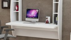 Birou Suspendat Smart Homs, 123.6 x 120 x 55 cm, Alb - Design Modern si Functional