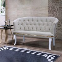 Canapea 2 persoane Milano Homs textil,bej - 1