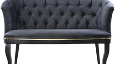 Canapea 2 persoane Milano Homs textil,negru