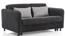 Canapea extensibila 2 locuri cu lada 145x200 cm – stofa neagra – Vita