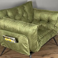 Canapea extensibila 2 locuri  Homs,Seria 120,verde,20023 - 1