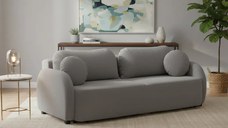 Canapea extensibila 3 locuri cu lada 226 cm – stofa– Nova