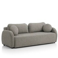 Canapea extensibila 3 locuri cu lada 226cm – stofa bej – Nova - 1