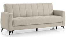 Canapea extensibila cu lada de depozitare living 215x85x90 cm – stofă, bej – Hilton
