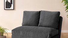Canapea extensibila moderna Taida pentru 2 persoane, 180x120 cm, stofa gri