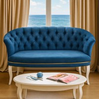 Canapea Milano culoare albastru 2 locuri - 1